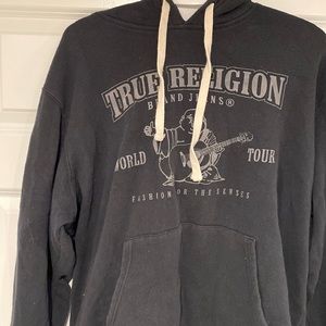 True Religion Black Stamped Hoodie size 2XL